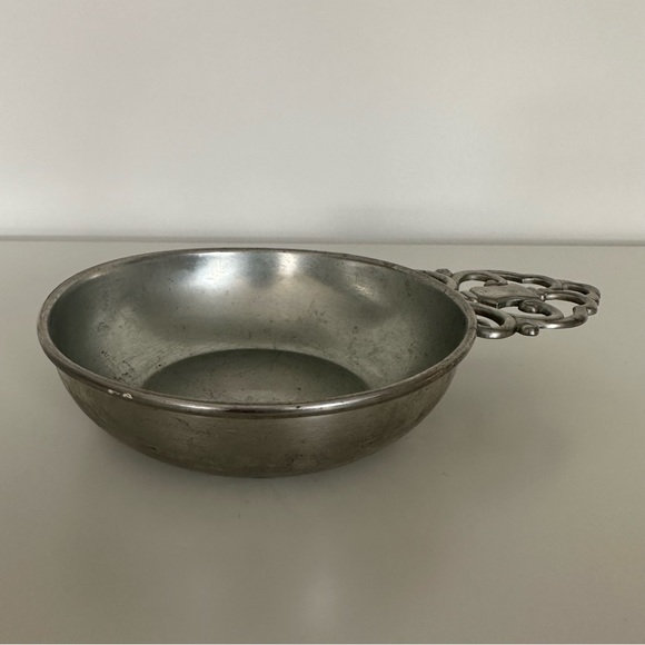 Royal Holland Daalderop Pewter Porringer Handled Silver Dish - Picture 4 of 6